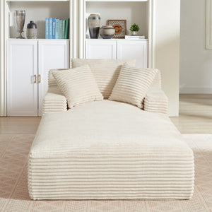 English Elm Oversized Corduroy Chaise Lounge Chair – Plush Ergonomic Comfort, No Assembly Needed, Modern Design W2339P318034-GIGA