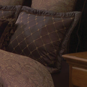 English Elm Buta 10 Pc King Comforter Set Brown Paisley & Geometric Design Polyester Fill Elegant Bedding — Luxurious warmth and timeless style for master bedrooms B340P341941