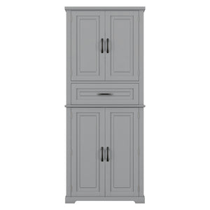 English Elm Christopher Knight Home® - Bathroom Storage Cabinet with Doors Drawer and Adjustable Shelves — MDF Build, Anti-Tip Safety, Modern Appeal Grey N759P241667E