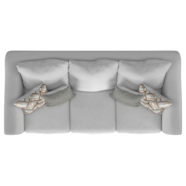 English Elm Alcazar Grey Mist 3-Piece Sofa Set - Contemporary Comfort With Sand Upholstery & Accent Pillows B062S01277