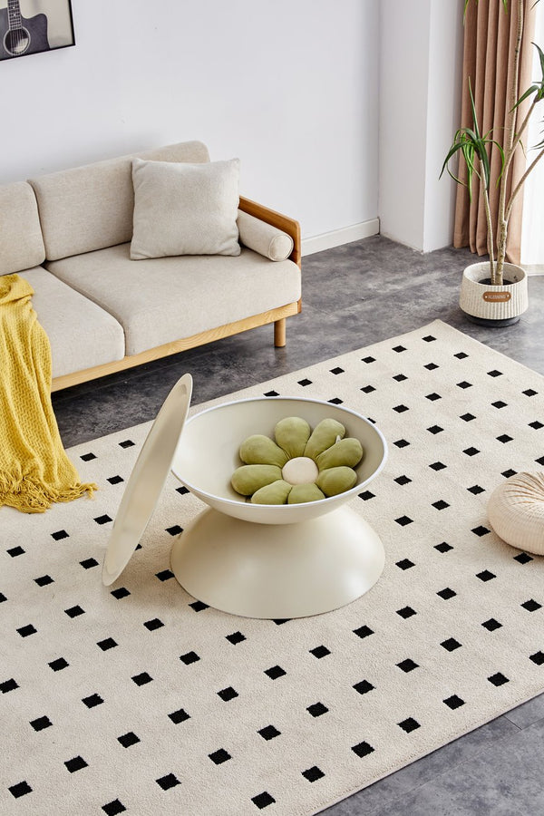 English Elm Milk White Round Coffee Tables Set With Pet-Friendly Design And Stylish Marble Top For Modern Living W370P170339