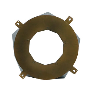 English Elm 53" Round Marble Dining Table With Metal Base - Seats 6, Stylish White Turntable & Easy Care! W1535S00368