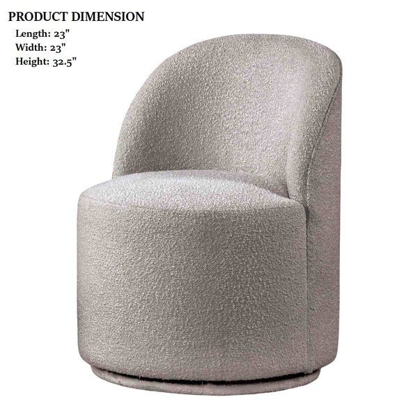 English Elm Contemporary Northall Arm Chair with Sleek Upholstery and Minimalist Profile for Modern Dining Spaces Light Gray 25 L x 27 W x 34 H B2741P406966