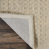 Nourison Perris PERR1 Handmade Woven No Border Indoor Only Contemporary  Rug Taupe, Taupe 100% Wool 99446223579