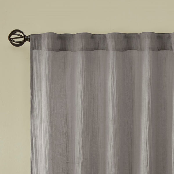 English Elm Solid Crushed Curtain Panel Pair - Elegant Sheer Window Treatments For Light Filtering & Style B03598148-GIGA