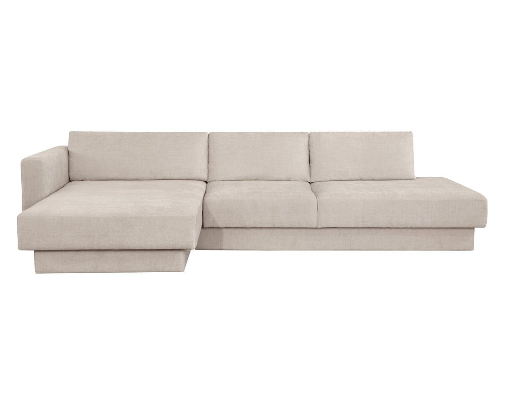 Sunpan Tecoma Contemporary Sofa Chaise - Stylish Low-Profile Design for Ultimate Comfort in Any Space Left Arm Facing