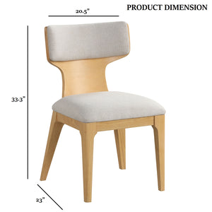 English Elm Contemporary Northall Arm Chair with Sleek Upholstery and Minimalist Profile for Modern Dining Spaces Natural 28 L x 22 W x 23 H B2741P404847