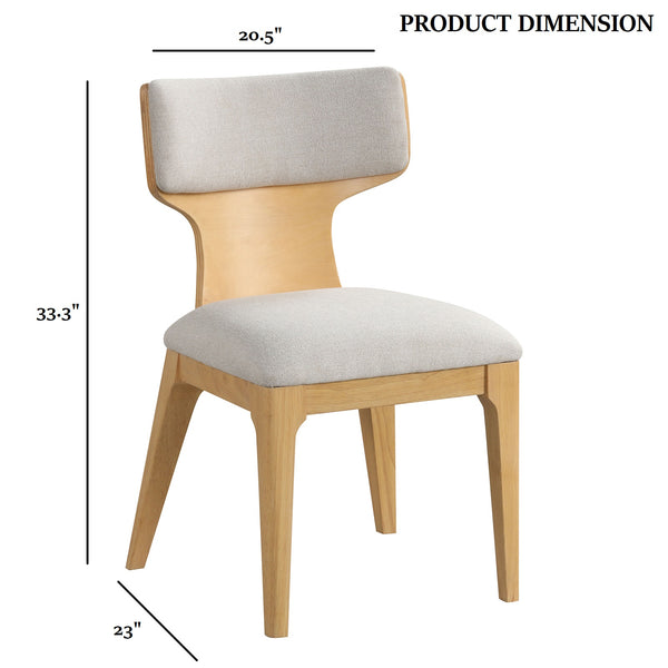 English Elm Contemporary Northall Arm Chair with Sleek Upholstery and Minimalist Profile for Modern Dining Spaces Natural 28 L x 22 W x 23 H B2741P404847