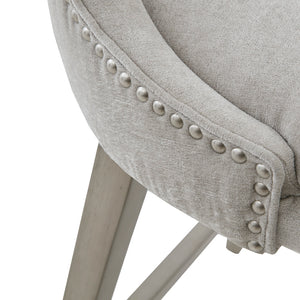 JLA Home Madison Park - 25.75" Swivel Counter Stool with Light-Grey Upholstery, Nailhead Trim, 360° Swivel & Farmhouse Charm MP104-0943