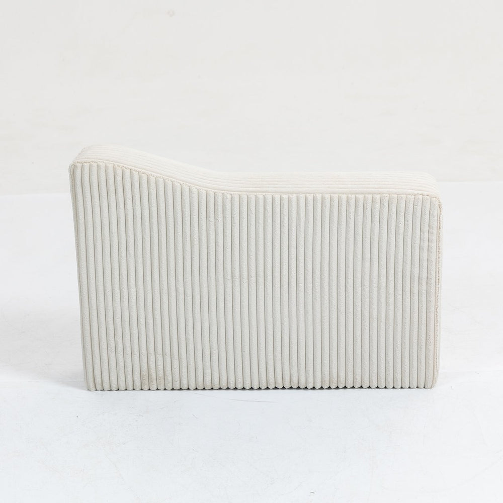 English Elm Modular Single Armrest Backrest For Sectional Sofa - Stylish Beige Comfort & Custom Fit Module W3098P257006