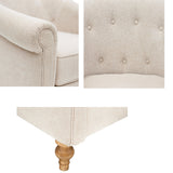 Martha Stewart Fayette Farm House Tufted Accent Arm Chair MT100-1190 Cream