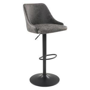 OSP Home Furnishings Sylmar Height Adjustable Stool Charcoal