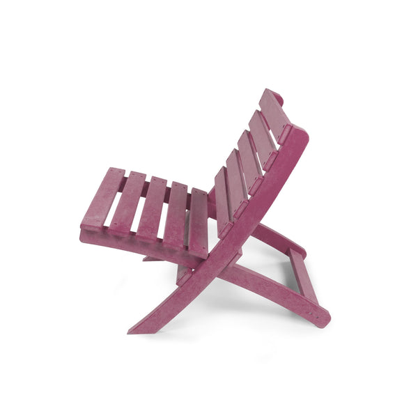 English Elm Grandcourt Recycled Hdpe Outdoor Folding Chair with Marine Grade Hardware for Patio Use Burgundy B2745P409674