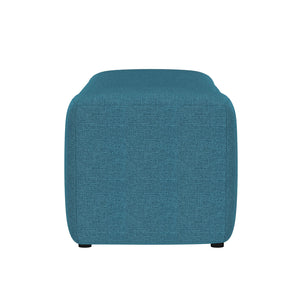 English Elm Fabric Upholstered Accent Bench with Arms in Soft Neutral Fabric, Sleek Black Legs for Modern Chic Seating Peacock Blue B016P383670