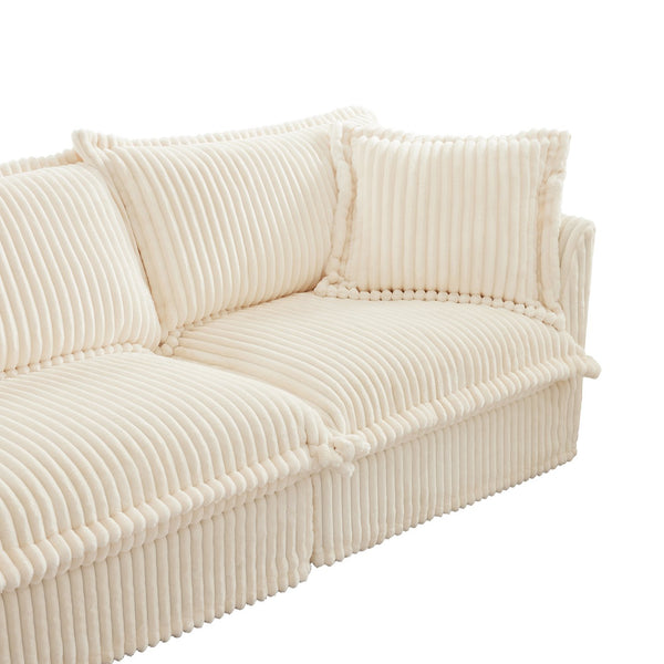 English Elm Koala Corduroy Sectional Sofa Deep Seat High Back Right Facing Living Room Piece W3041P240121