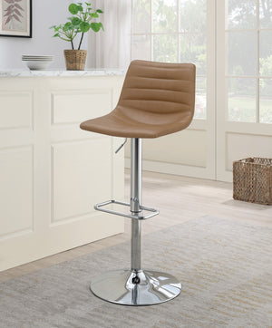 OSP Home Furnishings Araceli Height Adj Stool  - Set of 2 Camel