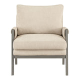 OSP Home Furnishings Amari Wood Frame Armchair Linen