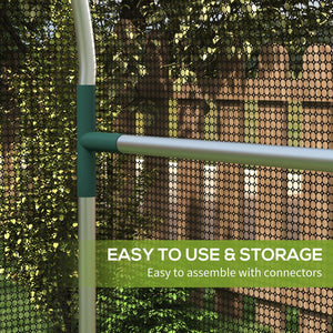 English Elm Outsunny Walk-in Crop Cage Galvanized Steel Frame Mesh Netting Garden Bed Cover W2225P174486