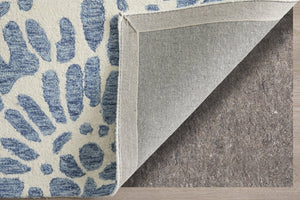 Feizy Rugs Wallace Hand-tufted Wool Rug - Durable, Textured Design For High-traffic Areas In Modern Spaces Blue,Ivory Wool Wal8a39fblu000f00