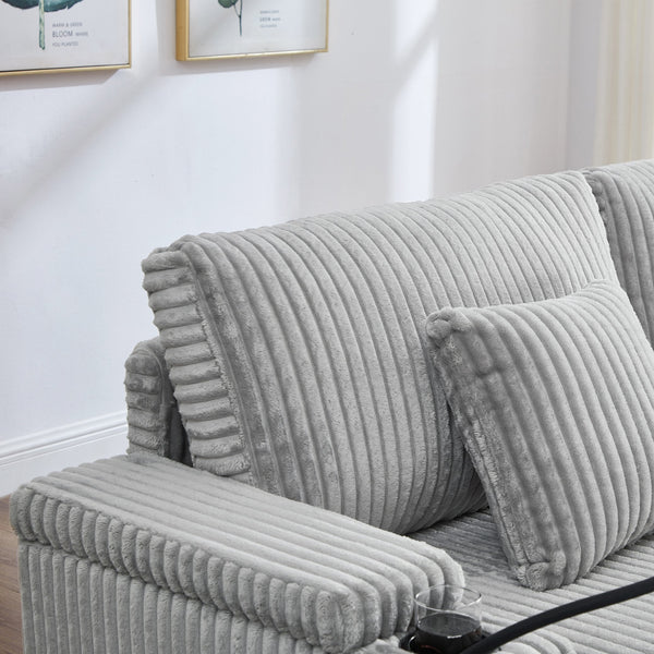 English Elm Swivel Barrel Accent Chair Chenille Tufted Round Club Seat for Living Room Lounge Grey N719S002270E