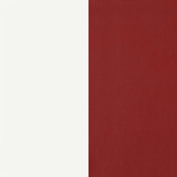 English Elm Parlisse Retro White 5-Piece Round Dining Set with Chrome Base, Leatherette Piping Chairs — Chic Vintage Appeal B062S00967