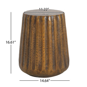 English Elm Modern Mgo Three Tier Round Accent Table Weather Resistant Patio and Living Room Decor N770P359386B