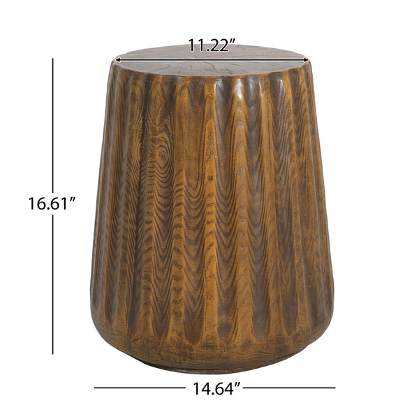English Elm Modern Mgo Three Tier Round Accent Table Weather Resistant Patio and Living Room Decor N770P359386B