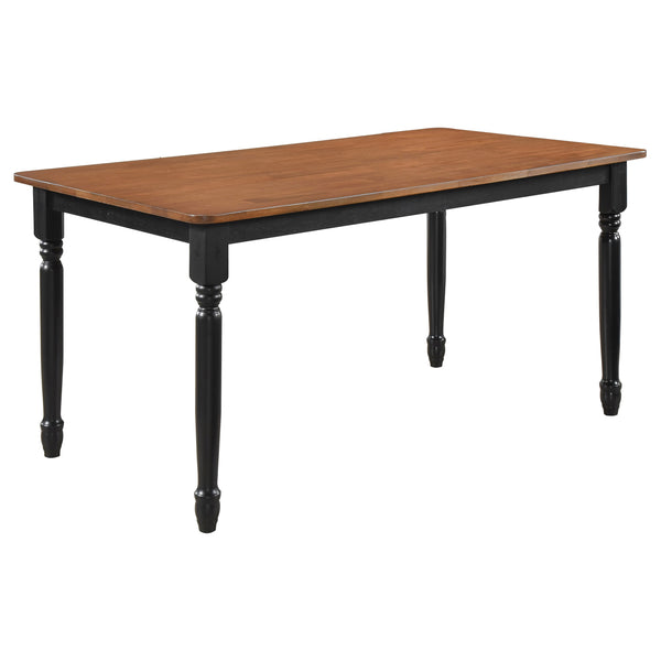 English Elm Hayward Walnut-Top Dining Table with Rounded Edges and Bold Black Legs, Solid Wood Farmhouse Chic B062P353242