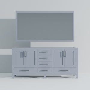 English Elm Dark Grey Double Bath Vanity Set With 72" Width, 28" Mirror & Ample Storage For Modern Spaces B2731S00519