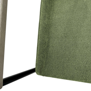 JLA Home Chapel Hill - Accent Chair Mid-Century Modern Upholstered with Red Oak Arms, High-Density Foam & Sturdy Steel Frame Green CH100-0050