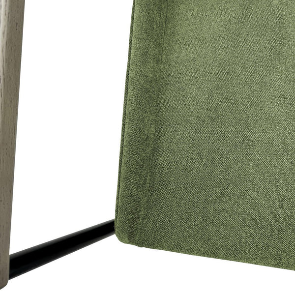 JLA Home Chapel Hill - Accent Chair Mid-Century Modern Upholstered with Red Oak Arms, High-Density Foam & Sturdy Steel Frame Green CH100-0050