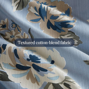 JLA Home Madison Park - 7 Piece Vintage Floral Comforter Set - Reversible Slub Texture, Stripe Reverse, OEKO‑TEX Safe Chic Bed Ensemble MP10-8708