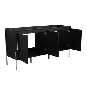 English Elm 60" Modern Freestanding Bathroom Vanity Cabinet with Soft-Close Doors, Ample Storage, KD Package Excluding Sink W1972P243180