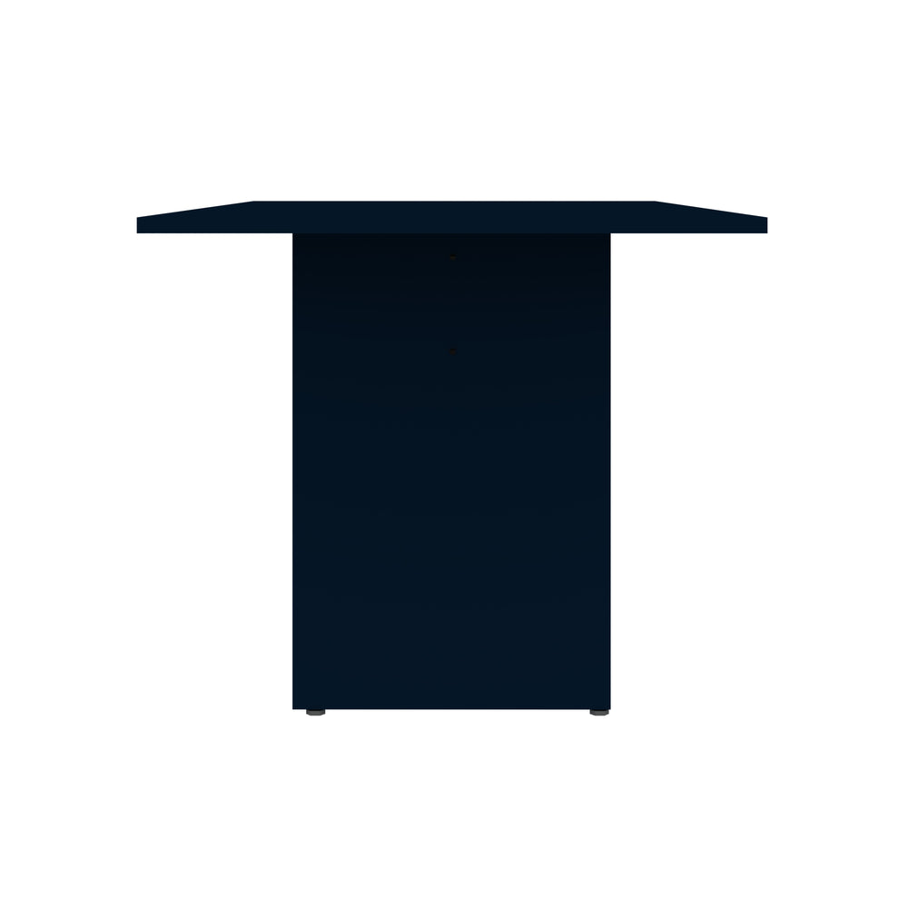 English Elm NoMad Rustic Modern Dining Table 67.91in with Wood-Grain Protouch Finish and H-Base for 6 Seating Dark Blue B365P398263