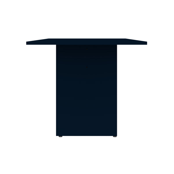 English Elm NoMad Rustic Modern Dining Table 67.91in with Wood-Grain Protouch Finish and H-Base for 6 Seating Dark Blue B365P398263