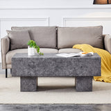 English Elm Modern Simple Gray Texture Mdf Coffee Table - 43.3"X21.6"X17.2" Practical Model.Making It An Ideal Addition To Any Living Room Or Apartment.