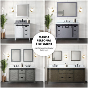 English Elm Ash Grey Bath Vanity 30" W X 22" D With Cultured Marble Top & Matte Black Faucet For Modern Elegance B2731P260110