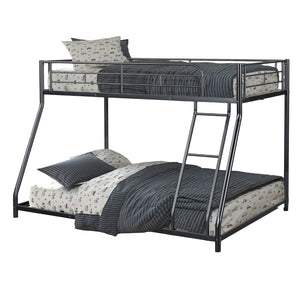 English Elm Twin Arch Slat Bunk Bed with Patented Insert & Lock Joint System — Sturdy Transitional Style, Space-Saving Design Black 14 L x 77 W x 8 H B2741P347852