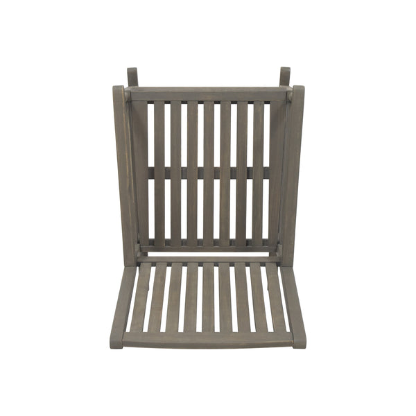 English Elm Christopher Knight Home® - Acacia Outdoor Porch Rocking Chair – Durable Acacia Hardwood, Rustic Slat Design, Smooth Rocking Motion Grey 65490.00GRY