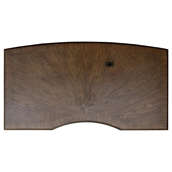 English Elm Stigham Burnished Oak Executive Desk With 7 Drawers, Elegant Bronze Hardware & Ample Storage Space B062S00800-GIGA