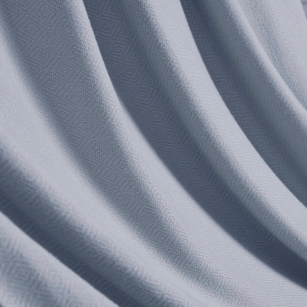 English Elm 1-piece King Jacquard Cotton Blend Blanket Aztec Woven Soft Breathable Bedroom Layer Light Blue B035P437483