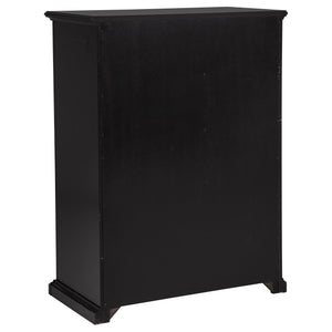 English Elm Anzio Six Drawer Tall Chest Matte Finish Modern Storage for Small Bedroom Spaces Black B062P451784