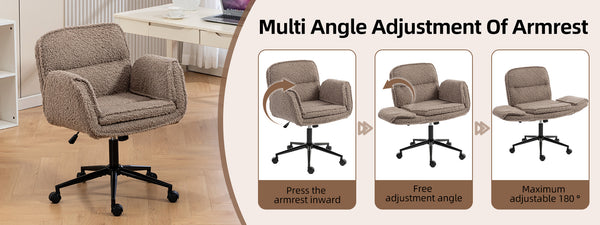 English Elm Stylish Barrel Swivel Accent Chair Upholstered Seat with Storage for Vanity or Dining W3248P424652