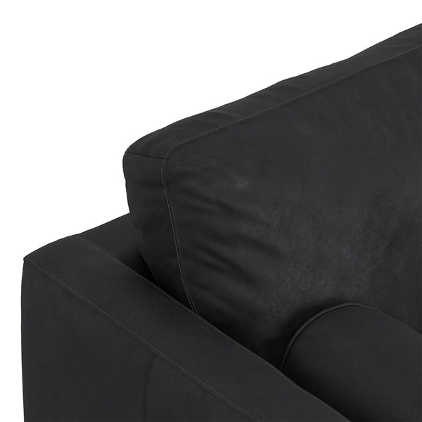 English Elm Morrison 72-Inch Genuine Leather Sofa: Stylish, Mid-Century Loveseat For Cozy Living Spaces & Comfort B136P364282