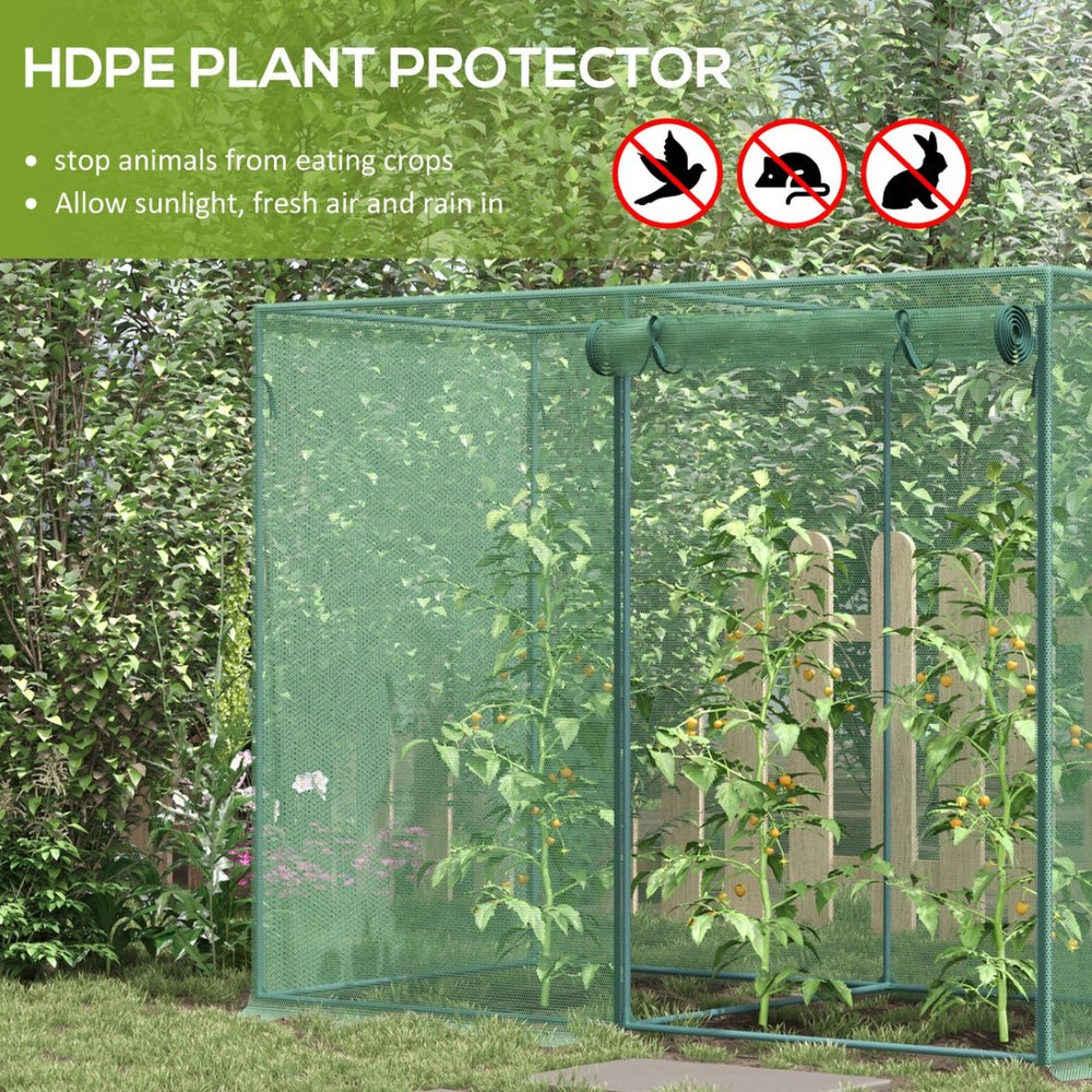 English Elm Outsunny 6' X 3' Durable Crop Cage - Protective Plant Tent With Easy Access For Garden Harvesting W2225P174483-GIGA