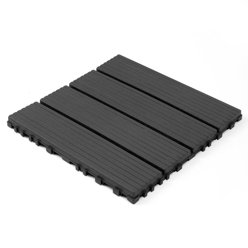 English Elm Plastic Interlocking Patio Tiles Waterproof Pp Grid Deck for Pool and Balcony 44 Pack W3022P251838