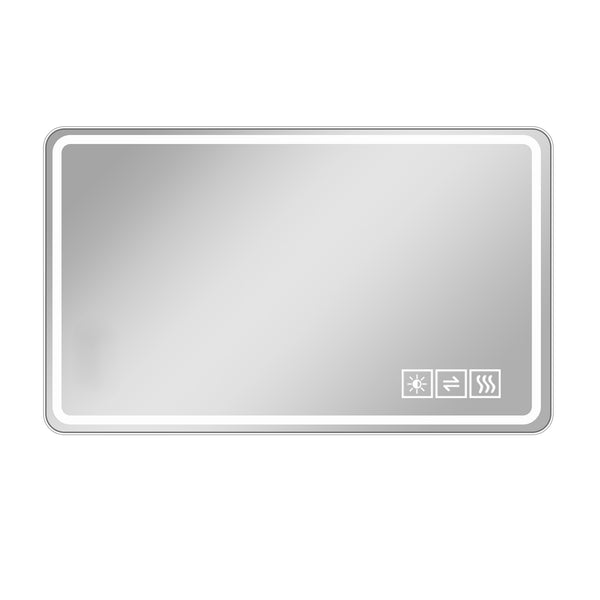 English Elm 24x40 Inch Frameless Led Vanity Mirror Anti-fog Front Lighting Bathroom Wall Mount W2071137649