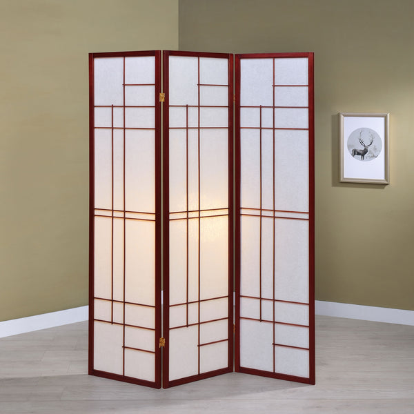 English Elm Colby Rubberwood Frame 3 Panel Folding Screen Room Divider in Traditional Two Tone B062P328676
