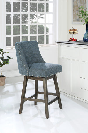 OSP Home Furnishings Granville 26" Swivel Stool Navy / Grey