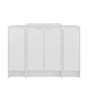 English Elm 48" Freestanding Bathroom Vanity With Resin Sink & Dual Storage Cabinets For Modern Elegance W999S00424